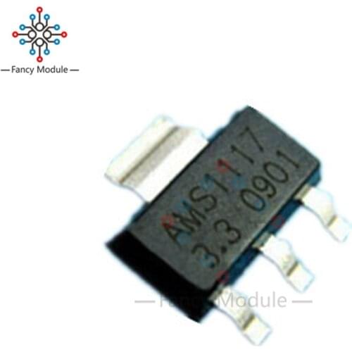 10Pcs AMS1117-3.3 LM1117 3.3V 1A SOT-223 Voltage Regulator Top Quality
