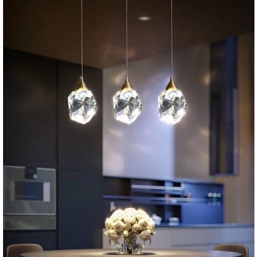 Light luxury crystal restaurant bar chandelier bedroom living room aisle simple creative personality lighting LB022911