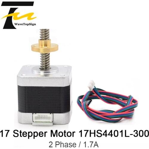 WaveTopSign Nema 17 Stepper Motor 17HS4401L-300 T8 Screw Lead 8mm 300mm 42 Motor 42BYGH Mill Cut CNC Engraving Machine