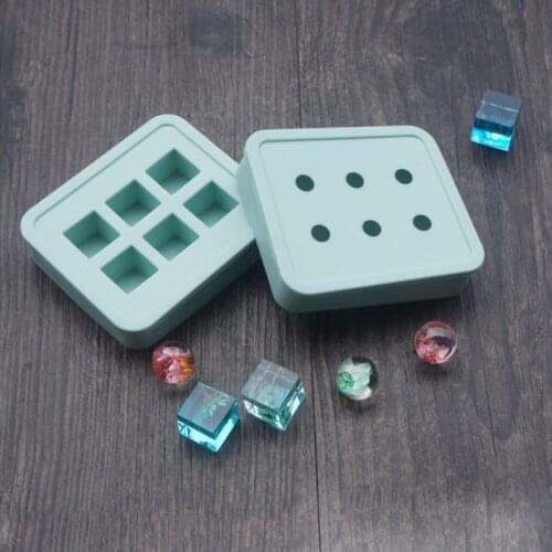 Square Ball 6 Hanging Holes Rectangle Silicone Beads Mould DIY Epoxy Jewelry Mold resin molds for jewelry