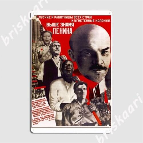 Soviet Propaganda Cccp Communism Metal Signs Club Home Cave pub Custom Wall Decor Tin sign Posters