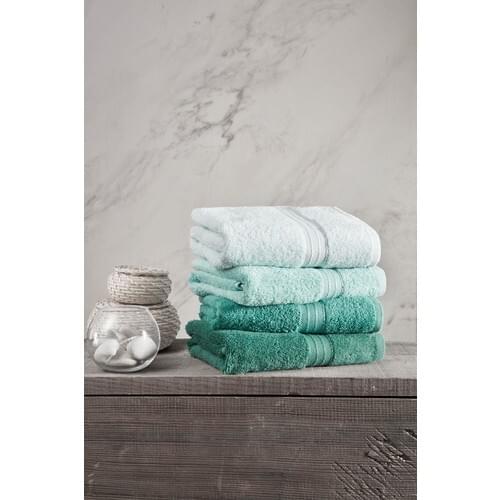 Tertio 4'lü Rainbow Green 50x90 Towel Set