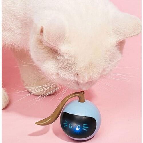 Smart Cat Toys Interactive Ball Electric LED USB Rechargeable Self Rotating Escape Ball Toy Kitten Training Toys Cat Supplies L