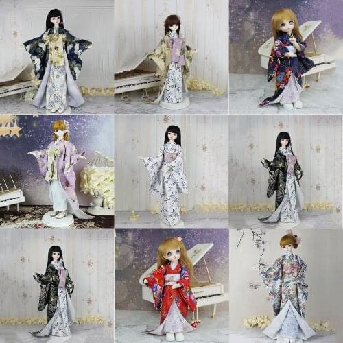 1/6 1/4 1/3 Scale BJD Clothes Japanese Kimono Yukata for BJD SD OB27 Doll Accessories