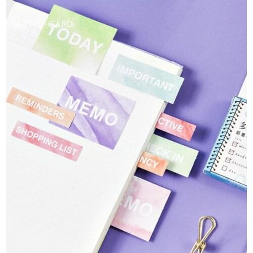 Colorful Indexes Label Stickers Set Decorative Stationery Stickers Scrapbooking DIY Diary Album Stick Lable