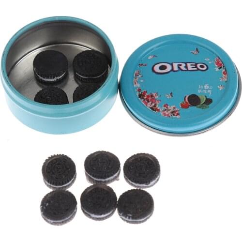 1 Set 1:12 Dollhouse Miniature Pretend Food Mini Cookies With Box Kitchen Toys Micro Food Mini Biscuits