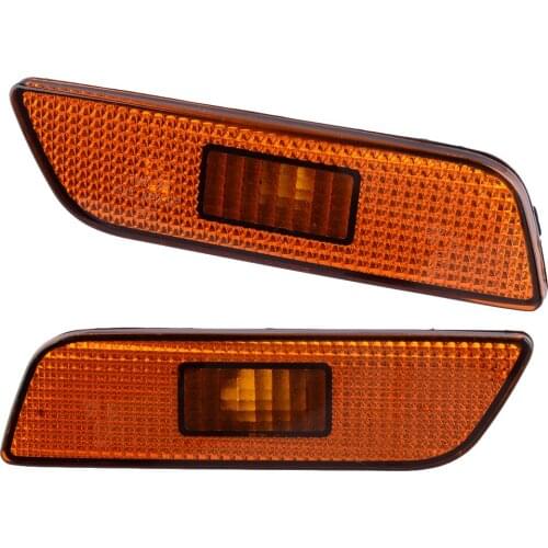 1 Pair Car Front Side Marker Lamp Light Yellow Lens NO BULB fit for Volvo S80 30744360 30744361 2002 2003 2004 2005 2006