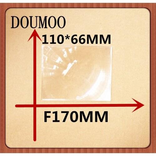 1 pcs/lot Free shipping 110*66 mm Rectangle Fresnel Lens Focal length 170 mm High concentrated for DIY projector fresnel lens