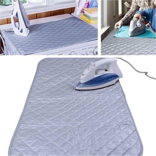 1Pcs Heat Resistant Iron Board Blanket For Table Top Ironing Pad Laundry Anti-Slip Mat Blanket Clothes Protector Travel Portable
