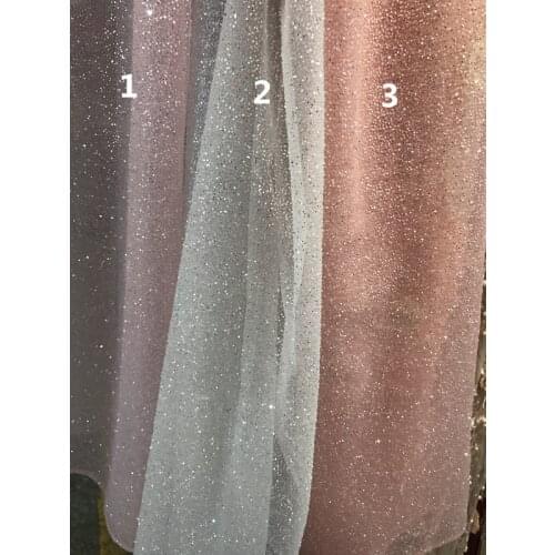 5 Yards Glitter Sequins Mesh Lace Fabric French African Laces High Quality SYJ-6617 African Net Lace Fabric