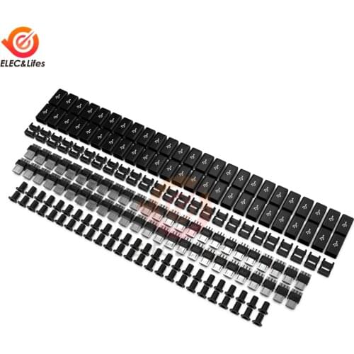50Pcs/pack Micro USB Male Plug Connectors Connector Diy Kit with Covers Black