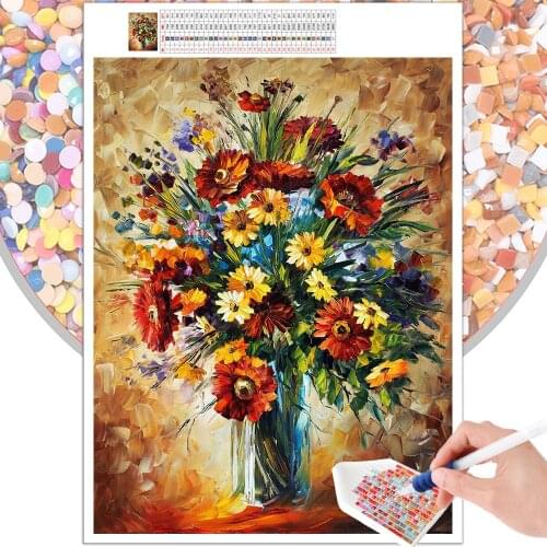 Diamond Painting Flower Daisy Landscape Children Cartoon Embroidery Set Home Decor 5D DIY Mosaic Square Round Rhinestone Mural