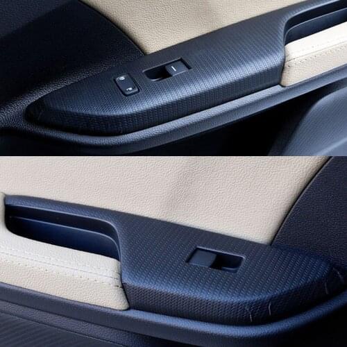 Car Leather Window Glass Lift Panel Decorative Handle Button Trim For Honda Civic 10th 2016 2017 2018 2019 2020 2021