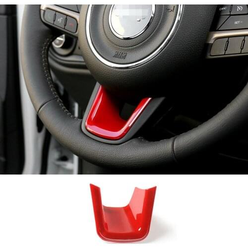 Car Steering Wheel U-Shaped Decoration Cover Trim for Jeep Compass Renegade 2017