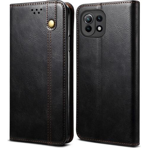 Retro Luxury Leather Wallet Case For Xiaomi 11 Lite 5G Flip Case Mi 11 Lite Magnetic Card Phone Cover Xiaomi 11 Lite Stand Funda