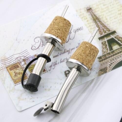 Wooden Cork Red Wine Pourer Oil Beer Bottle Stopper Plug with Cover Home & Kitchen Tools Wine Stopper Bar Accessories Wine Corks