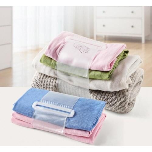 Storage Belt Self-adhesive Durable PVC Clothes Stacking Organizer Strap for Wardrobe