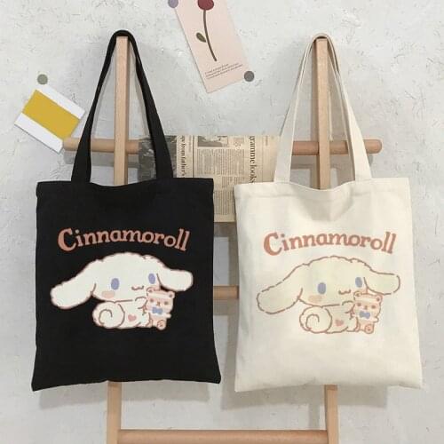 Apanese Cartoon cute Canvas Bag Print Soft Sister Summer Student Shoulder Bags large capacity Harajuku Kawaii Canvas Bag