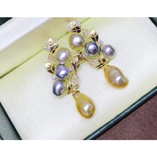 Unique Design 925 Sterling Silver Earrings Findings Mountings Settings Jewelry Parts Fittings for Pearls Coral Jade Agate Stones