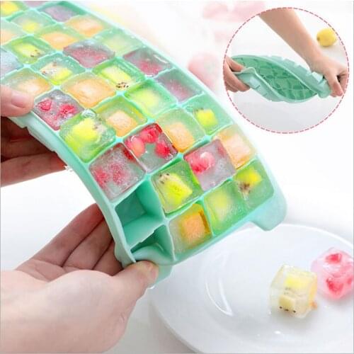 Ice Cube Trays With Lid Diy Ice Cube Pudding Chocolate Molds Fruit Ice Cube Square Shape Small Ice Cube Mold Kitchen Accessories