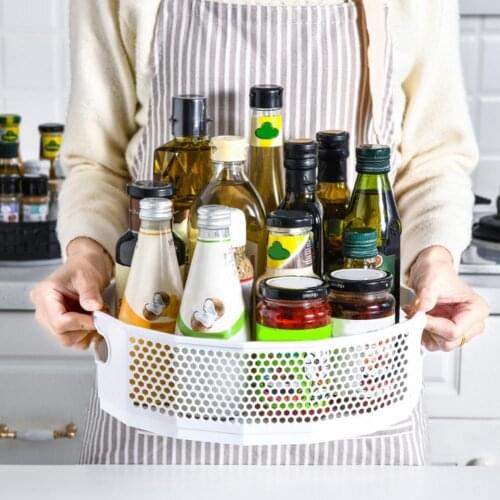 Storage Tray Space Saving Multi-purpose Solid Color Honeycomb Pattern Spice Jar Organizer Home Organization