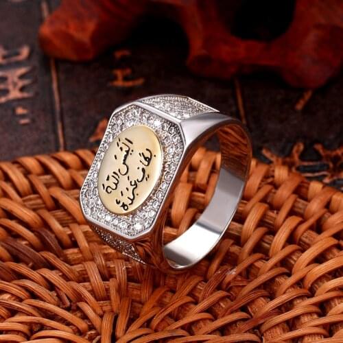 Arabic 925 Sterling Silver Rings Men Personality Fashion 2021 Ring Silver 925 Zirconia Ring Popular 925 Silver Jewelry Wholesale