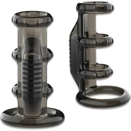 Male Soft Flexible Condom Penis Lock Delay Ejaculation Cock Ring Adult Sex Toy