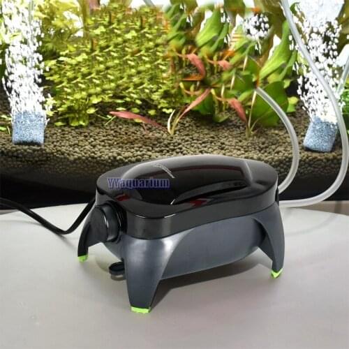 New Fish tank Super Quiet Air Pump Aquarium Powerful Air O2 Compressor 220V W/ European Plug Flow Rate Adjustable Double outlet