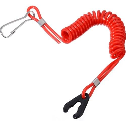 FOR Motorboat Outboard 1pc Safety Lanyard Tether Boat Motor Kill Stop Switch Key Roper Plastic Red for Yamaha Honda