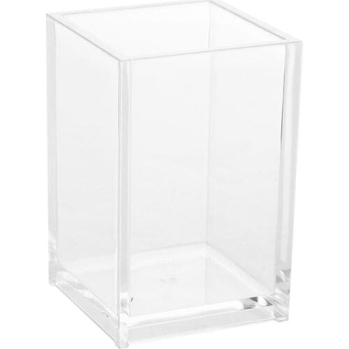 Transparent Acrylic Makeup Brush Holder Nail Pen Cosmetic Make-up Brush Storage Box Organizer Cosmetic Case Tools