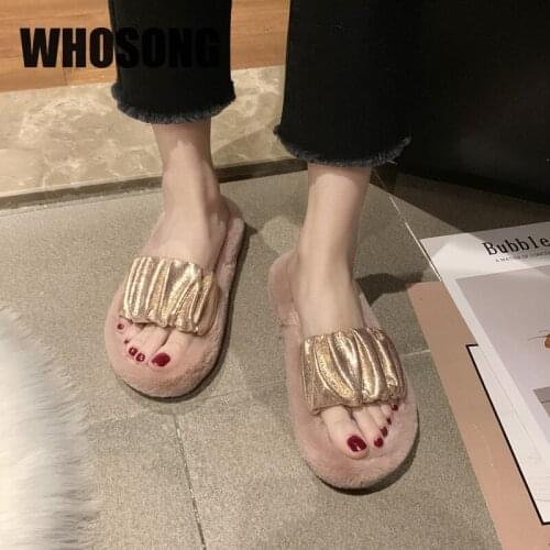 Summer Women Fur Slippers Woman Flats Girls Beach Slides Ladies Fashion Outside Shoes Female Soft Brand Mules Zapatos De Mujer