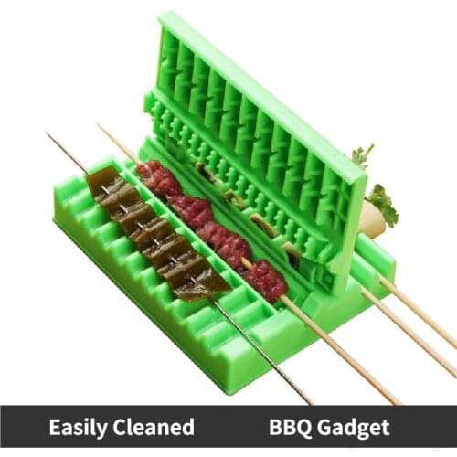 Skewers Kebab Maker Barbecue Stringer Box Machine Beef Pork Meat Vegetables String Grill Kitchen Accessories Outdoor BBQ Gadget