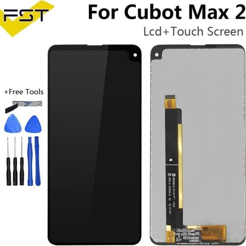 6.8''Black For Cubot Max 2 LCD Display and Touch Screen Digitizer Mobile Phone Accessories For Max2 LCD With Tools And Adhesive