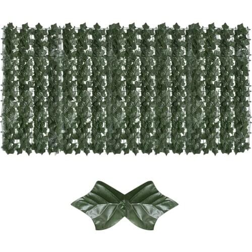 1*3M UV Protection Simulation Leaf Fence Net Artificial Ivy Screening Rolls Green Leaf Privacy Fence For Outdoor Garden Ideal