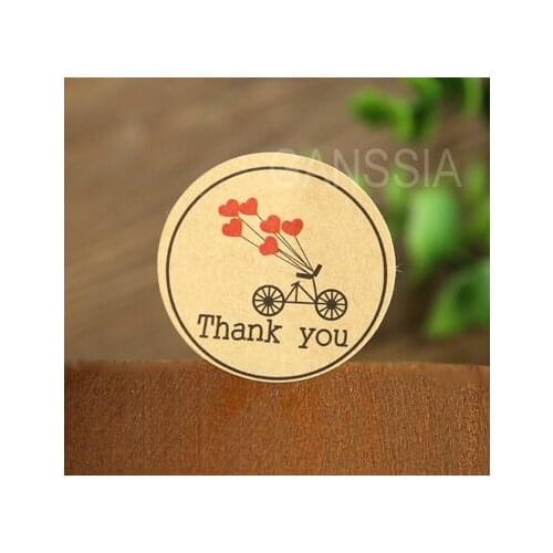 100pcs/lot Holiday Bicycle Design With Red Peach Heart Sticker Gift Seal Stickers For Homemade Bakery&gift Packaging (SS-1148)