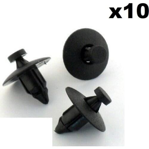 10x For Volvo Plastic Rivet Fastener Clips- For trim panels, bumper, fascias, lining