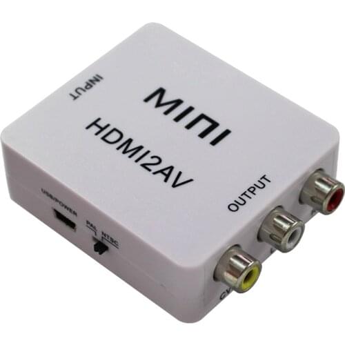 HDMI to AV/RCA CVBS Adapter 1080P Video Converter HDMI2AV Adapter Converter Box Support NTSC PAL Output HDMI TO AV Adapter