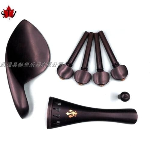 Strong 1sets of viola ebony fittings with tuner / tail gut / chinrest screw