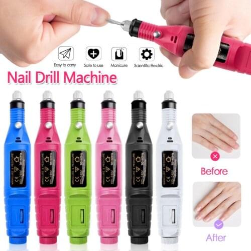 1 Set Professional Electric Nail Drill Machine Pen Manicure Machine Equipment Nail Art Pen Pedicure Nail File Nail Art Tools Kit