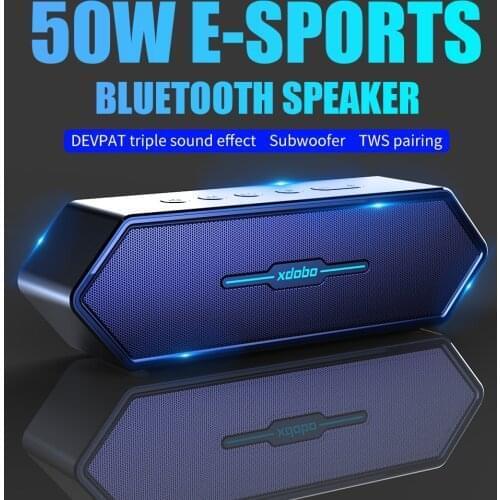 XDOBO 50W High Power Bluetooth Speaker Home Theater Subwoofer Game Music Wireless Sound Column TWS 3D Stereo TF Card FM Radio