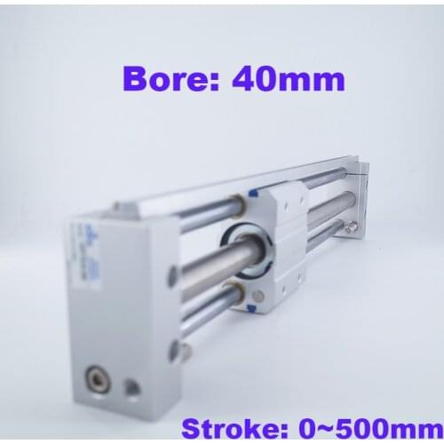Magnetically Coupled Rodless Cylinder Slider Style 40mm bore 100/200/300/400/500mm stroke CY1S/CDY1S rodless hydraulic cylinder