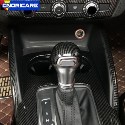 Carbon Fiber Color Car Center Console Gear Shift Decals Decoration Cover Trim For Audi A3 8V S3 2014-18 ABS Interior Styling