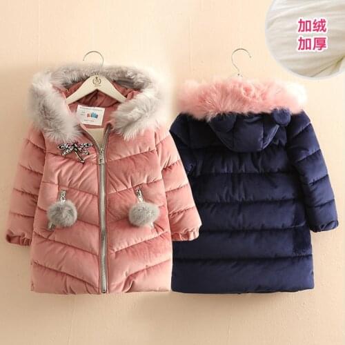 Baby Girl Winter Coat 2020 Cold 3 4 6 8 10 11 12 Years Teenager Thickening With Faux Fur Ball Hooded Down Jacket For Kids Girls