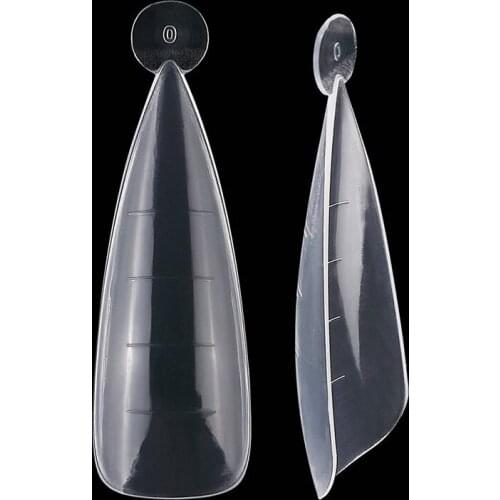 Dual Forms (Stiletto Shape) Nail Tips 120PCS Dual Form Nail System UV Gel Acrylic Nail Extension Forms Mold Tips (12 Size) Box