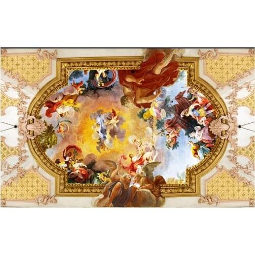 Custom photo wallpaper 3d ceiling murals wallpaper European style new character ceiling zenith mural background wall picture