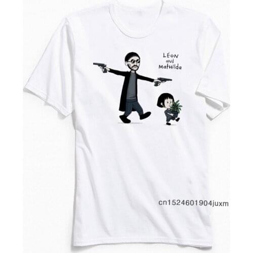 Leon And Mathilda T-shirt Men Women Unisex TShirt 100% Cotton Leon The Professional Killer Couple Lovers Tee Shirts Cartoon Tops