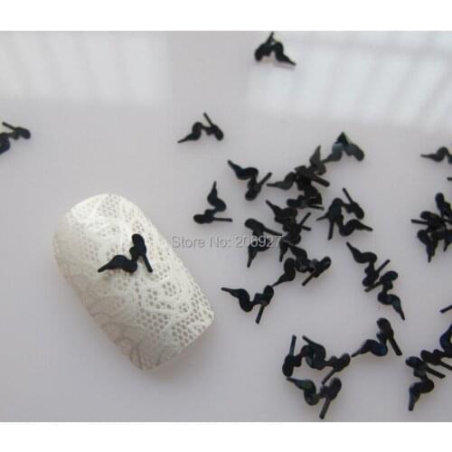 GD10-3 20g/bag Cute Laser Black Sitting Beauty Nail Art Shinny Glitter Cute Decoration Nail Art Decoration