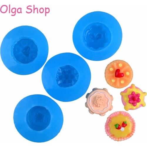 GYL219,GYL299,GYL322,GYL323 Round Cake Silicone Mold - Dollhouse Food Candy Chocolate Cake Craft Resin Charm Pendant Jewelry