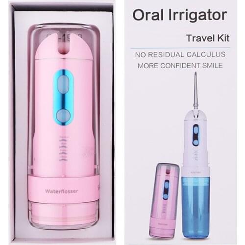 Irrigator Water Flosser Cordless ortable Rechargeable Oral Irrigator With 4 Modes Nose Clean IPX7 5 Jet Tips