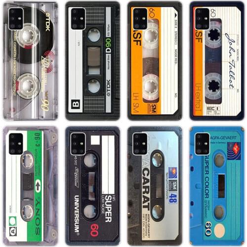 Classical Old Cassette Case for Samsung Galaxy A12 A02 A03S A21S A22 A32 A52 A72 A82 Quantum 2 S21 Plus FE Ultra M02S M12 Cover